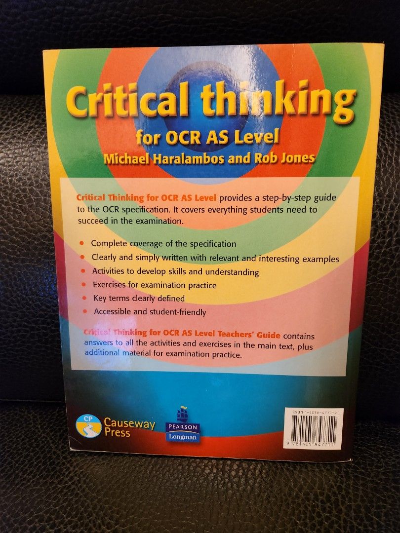 Critical thinking for OCR AS Level, 興趣及遊戲, 書本 & 文具, 教科書 - Carousell