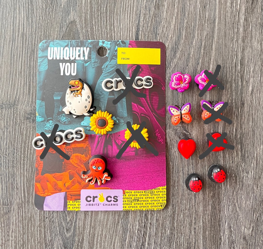 Crocs Jibbitz Charms 3 per pc 5 for a pair Women s Fashion