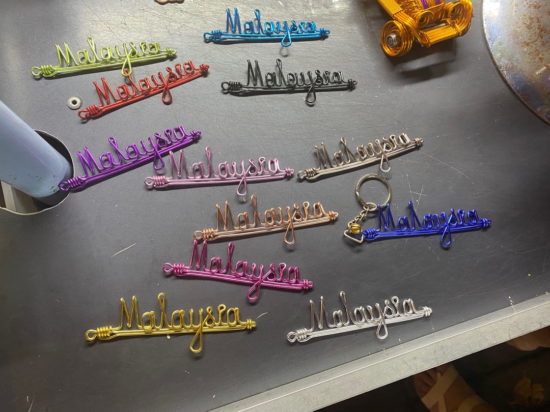Custom made wire keychains, Hobbies & Toys, Stationery & Craft ...