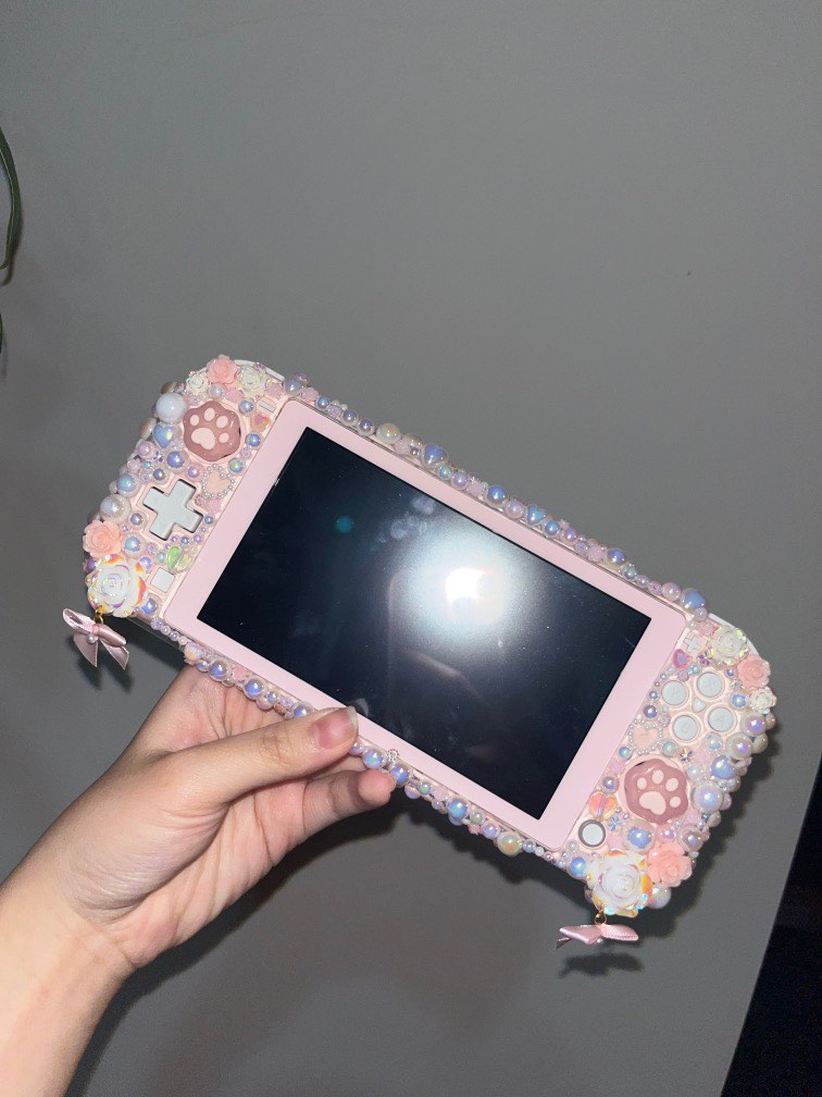 Rhinestone nintendo switch lite case clearance