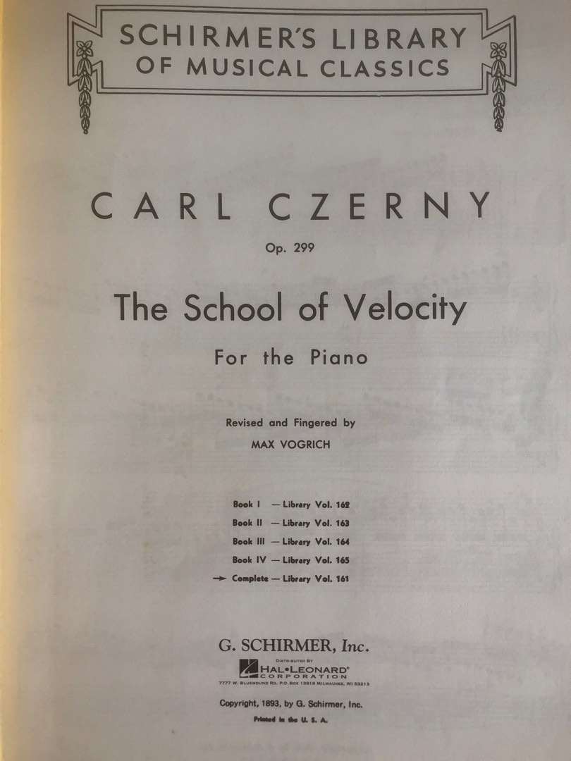 Czerny op 299, Hobbies & Toys, Music & Media, Musical Instruments on ...