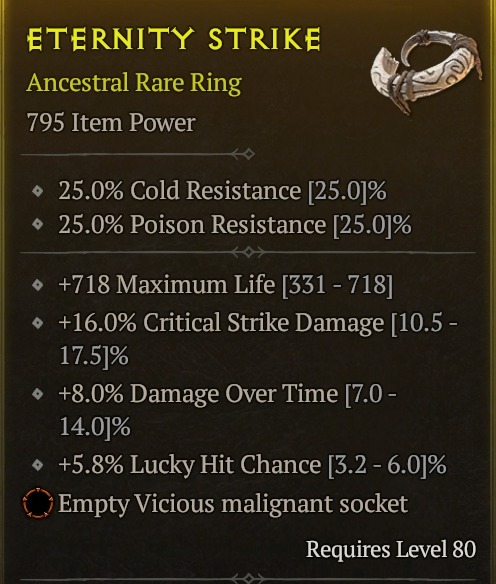 D4 Godly Rings for all class, Video Gaming, Gaming Accessories, In-Game ...