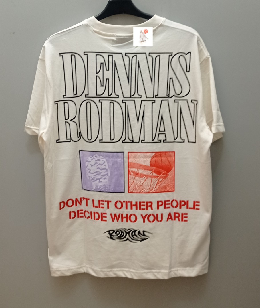 Bershka Dennis Rodman printed t-shirt in white