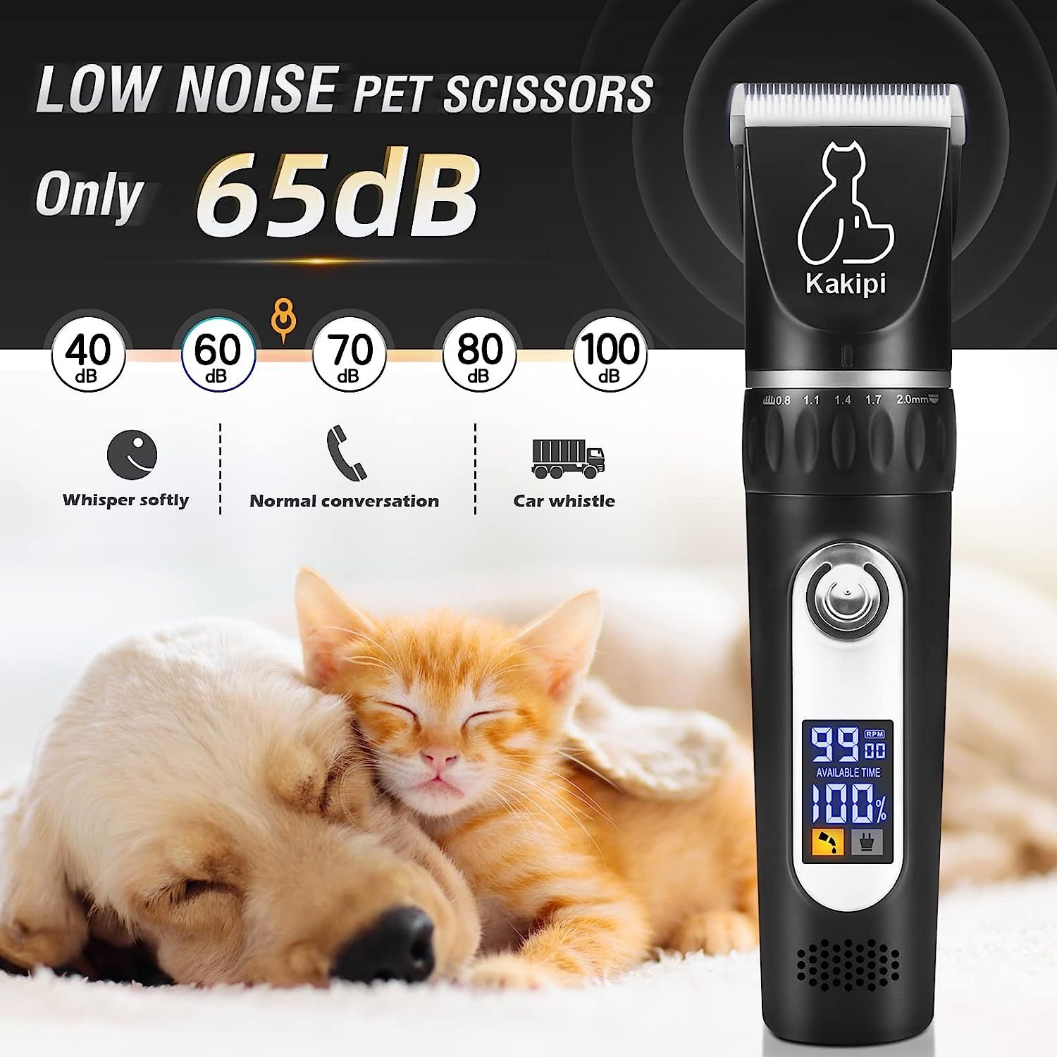 Low noise pet clippers cheap