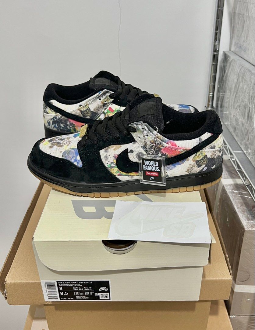 Eur 41 Nike SB Dunk Low Supreme Rammellzee, 名牌, 鞋及波鞋- Carousell