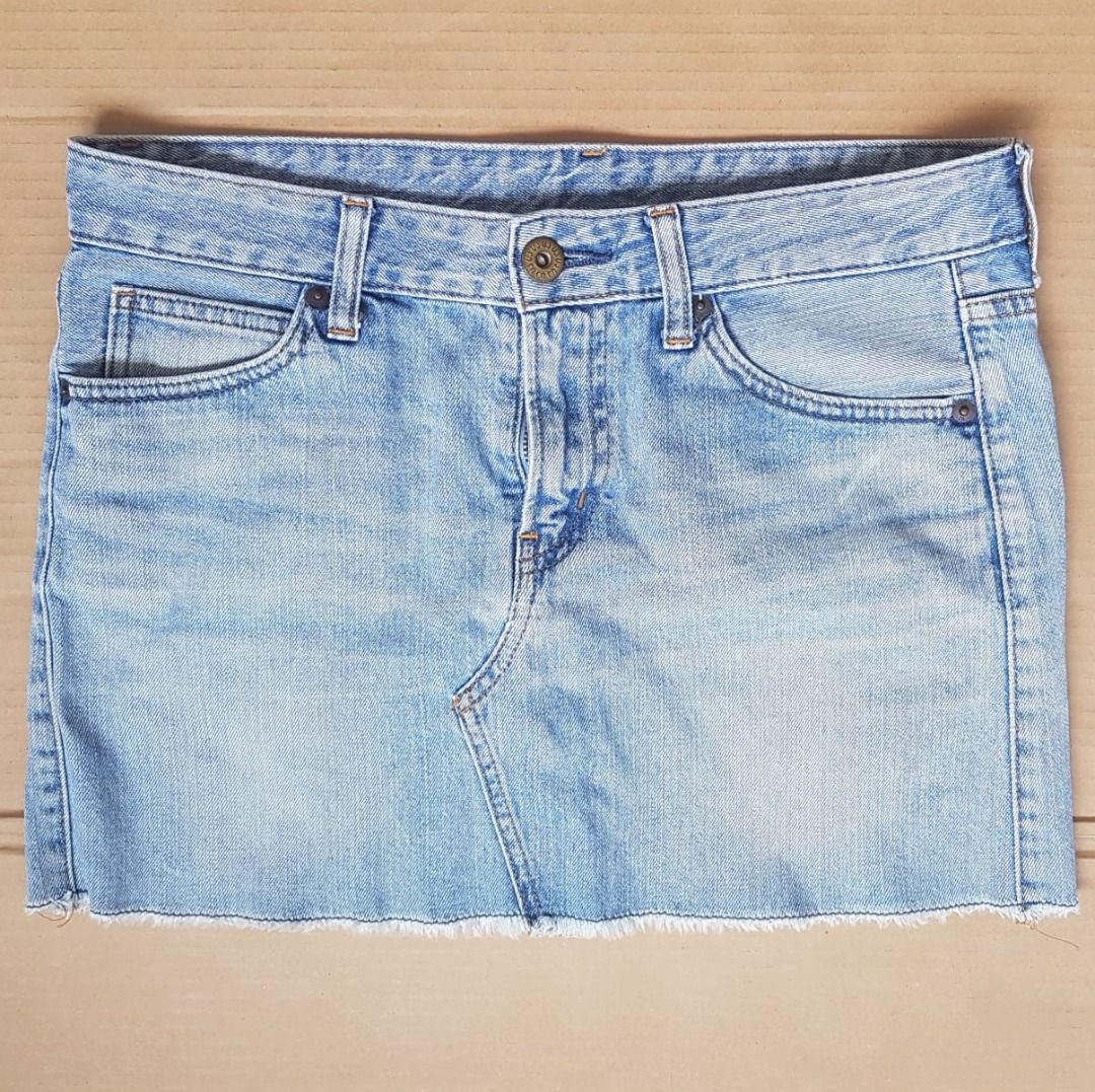 Exclusive Uniqlo Designer Mini Skirt Japan W33 Light Denim