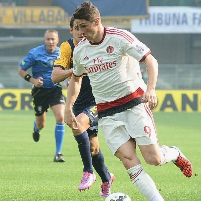 2014/15 AC Milan Away Jersey #9 Fernando Torres Small Adidas Soccer El Niño  NEW