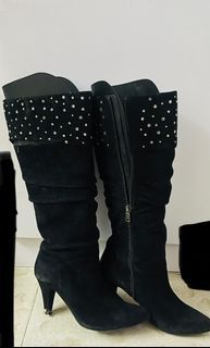Fiorucci black ladies boots 優雅女仕長靴