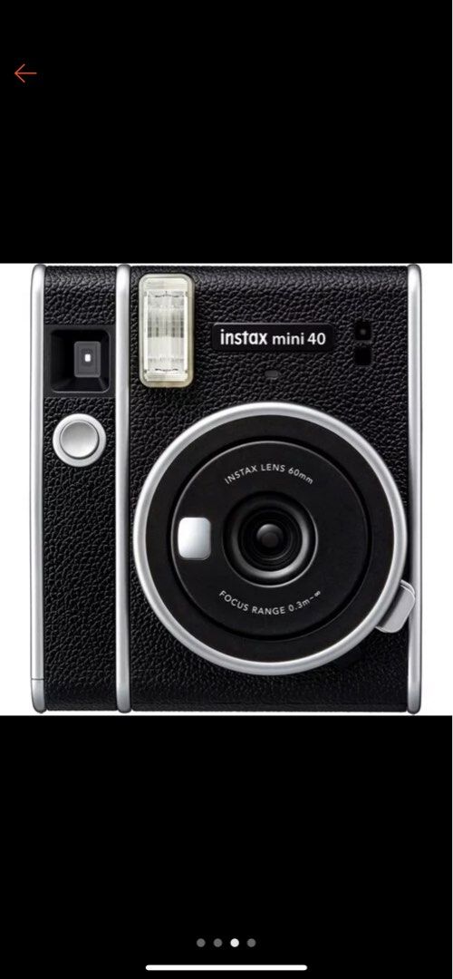 Fuji Instax Mini 40 Instant Film Camera Black