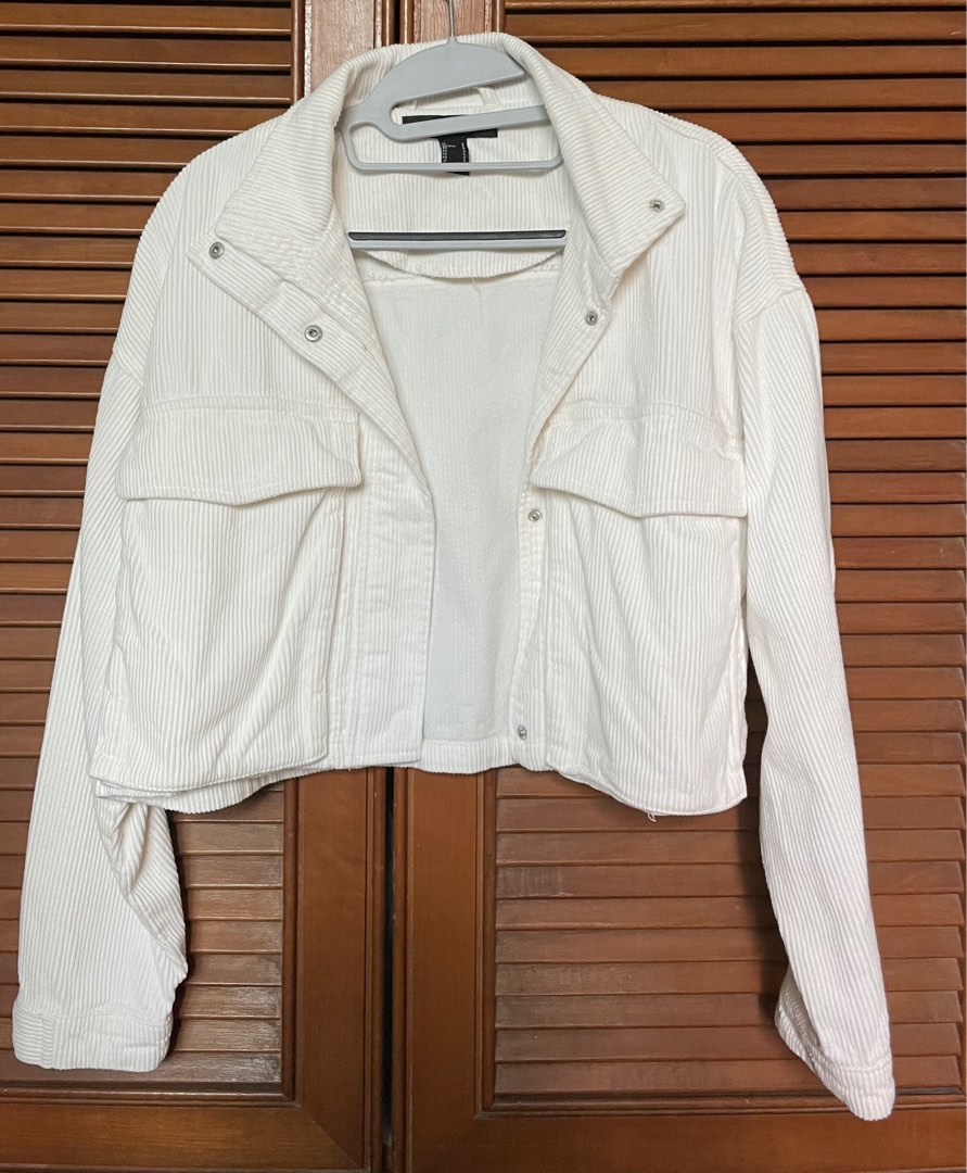 Forever21 White corduroy jacket