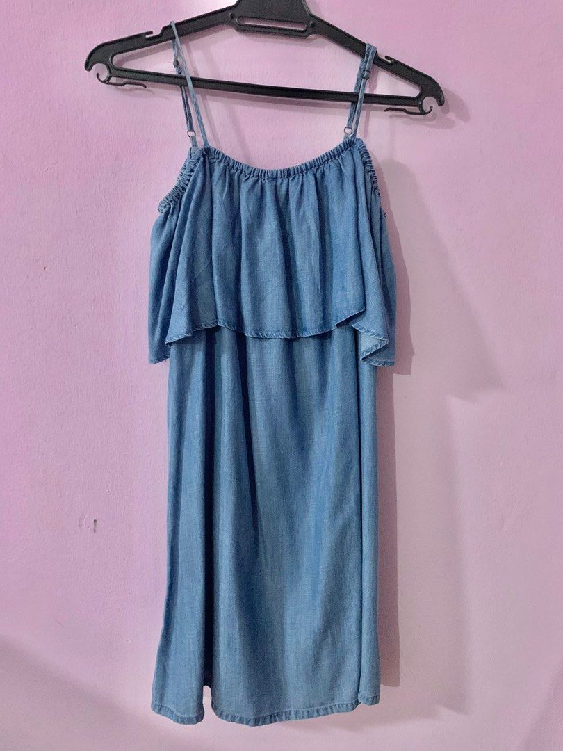 forever 21 denim off the shoulder dress Buy FOREVER 21 Women Blue Denim Off-Shoulder A-Line Dress - Dresses for Women 2287269