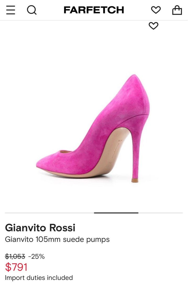 Gianvito rossi pink suede pumps cheap