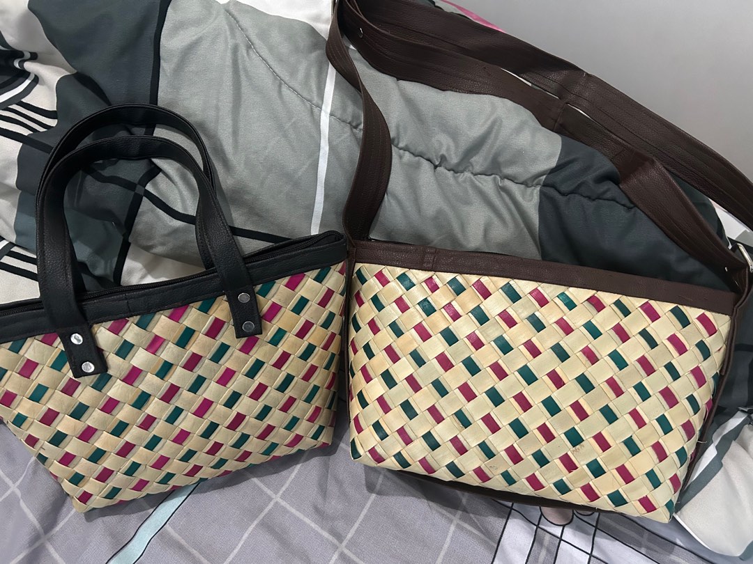 Thirty-One Bag Zip-Top Organizing Tote in Taupe Gingham Checkerboard