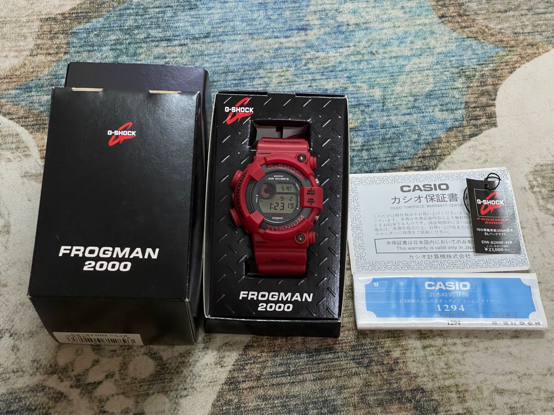 CASIO G-SHOCK DW-8200F-4JR フロッグマン2000 赤蛙 - 時計