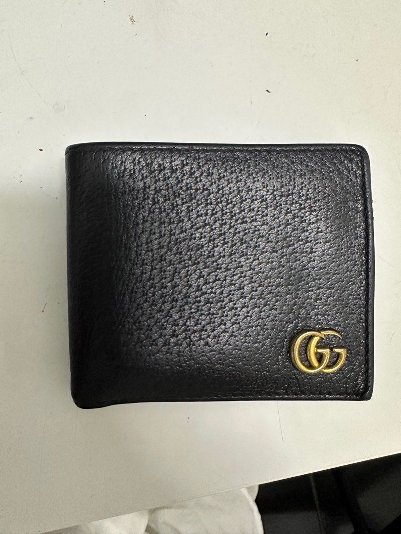 Gucci Black GG Marmont Bifold Wallet