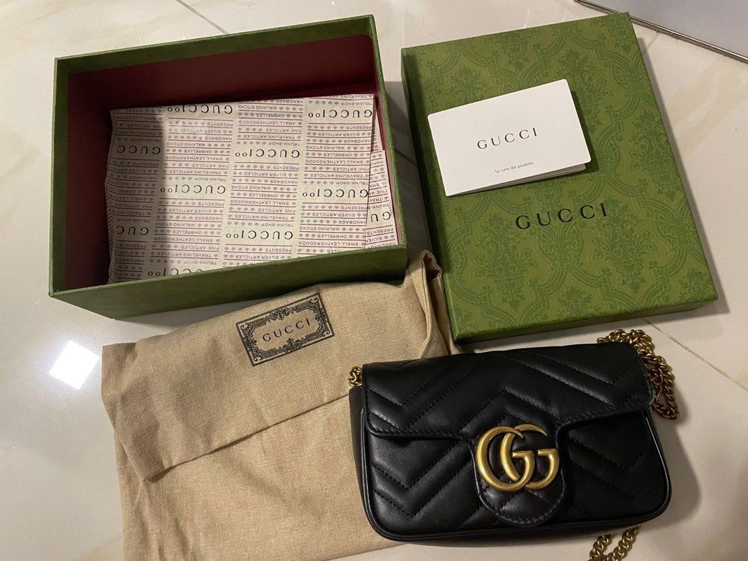 Gucci super mini Marmont, Luxury, Bags & Wallets on Carousell