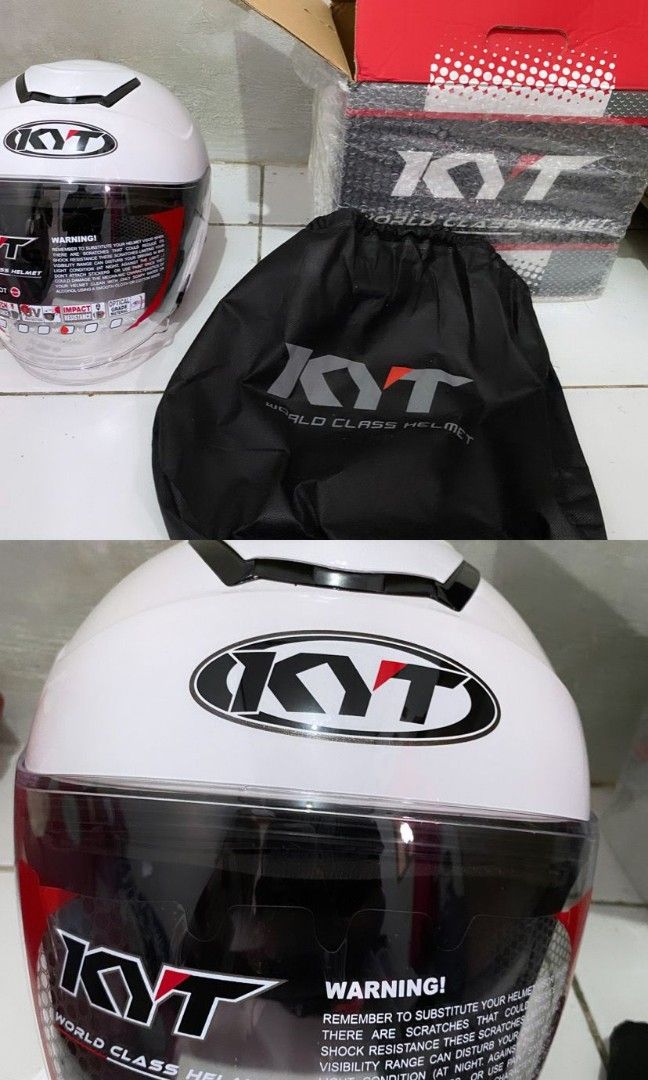 Helm KYT Kyoto Putih - L on Carousell