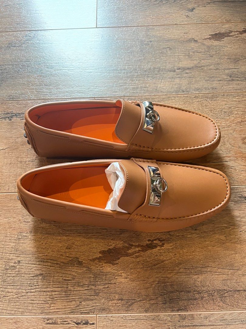 Hermes mocassin homme irving veau loafers shoes size 41 Carousell