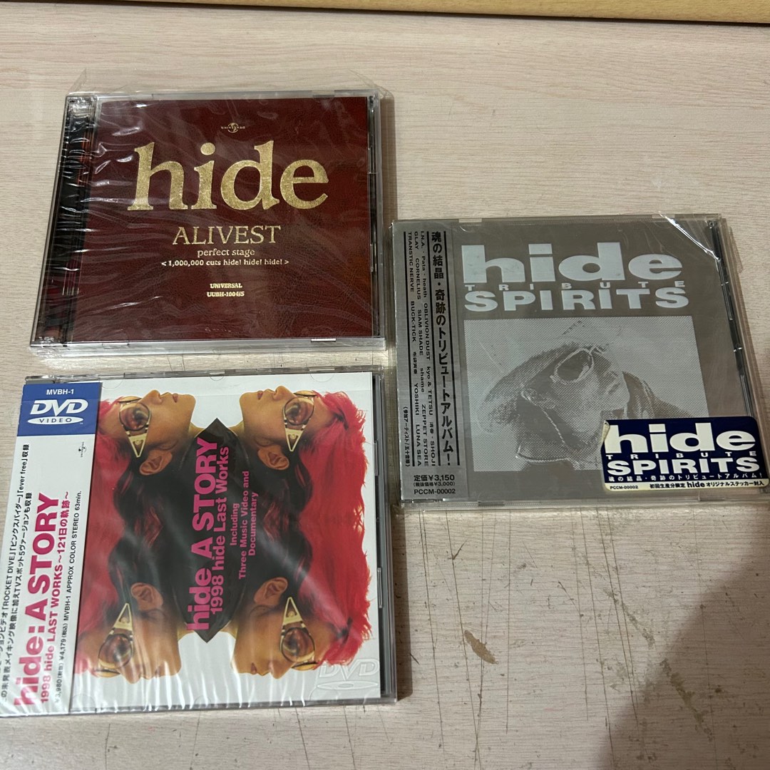 hide x japan 日版dvd cd - a story/ alivest, 興趣及遊戲, 音樂、樂器