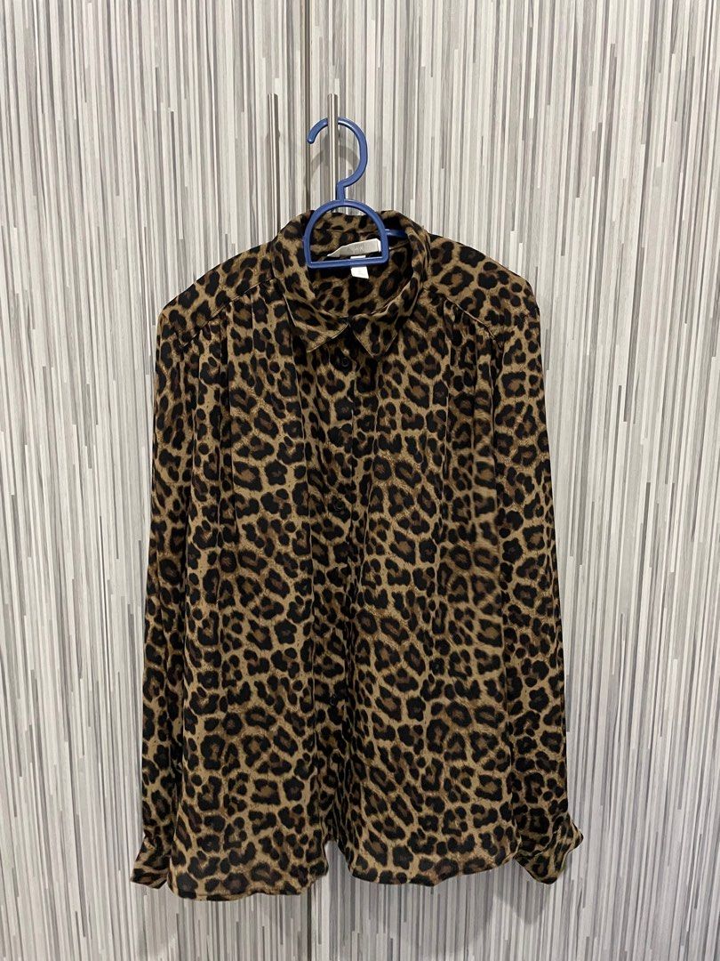 H M Cheetah printed blouse Women s Fashion Tops Blouses on