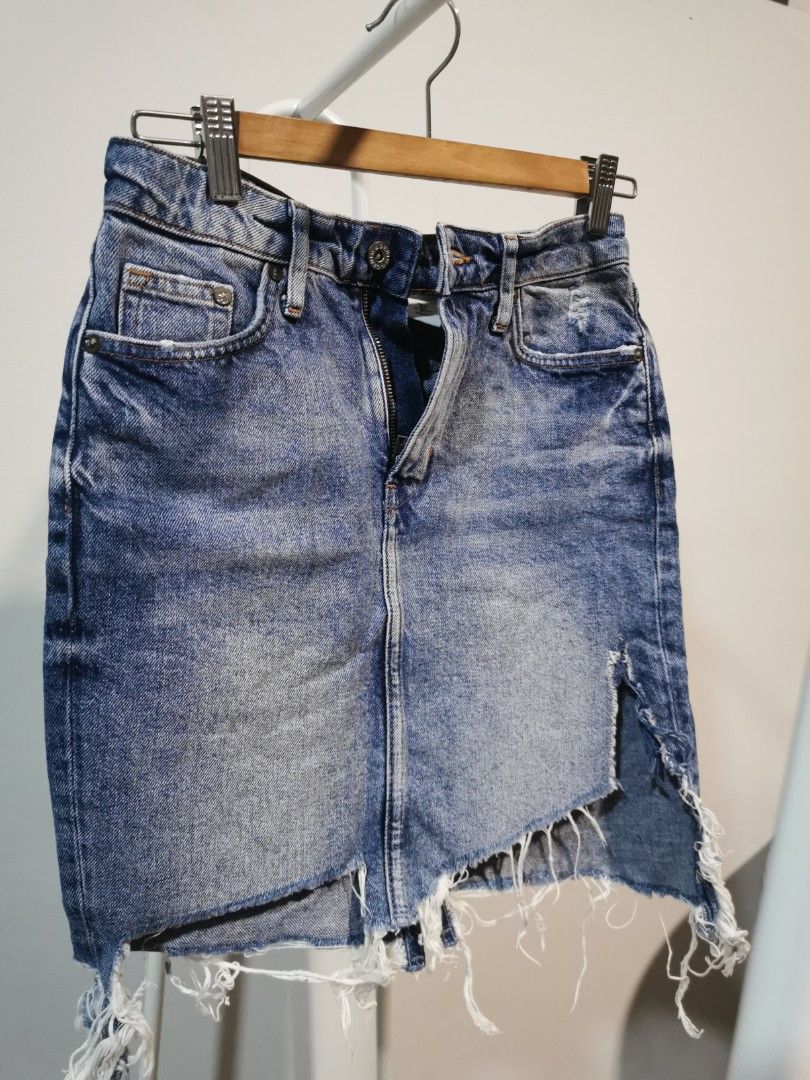 H M Denim Skirt Women s Fashion Bottoms Skirts on Carousell
