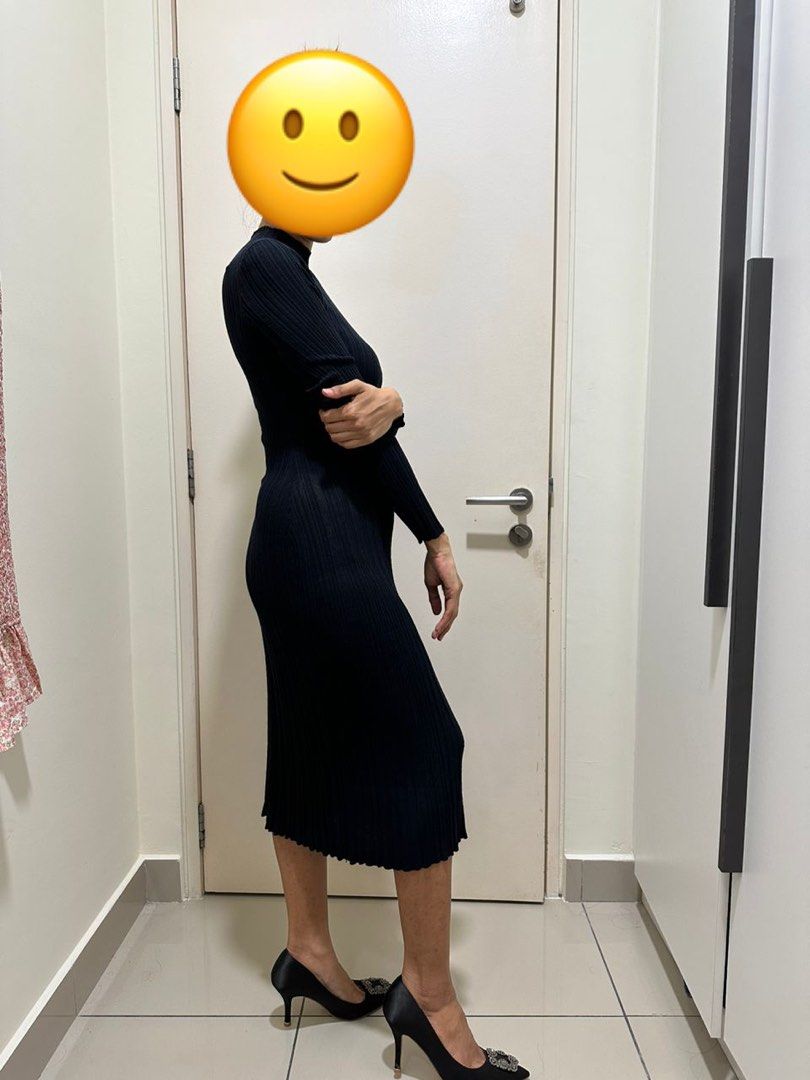H&m navy blue top dress