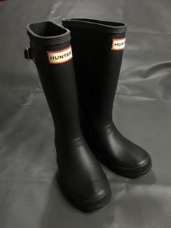 Hunter Boots Matte Black Rain Wellies
