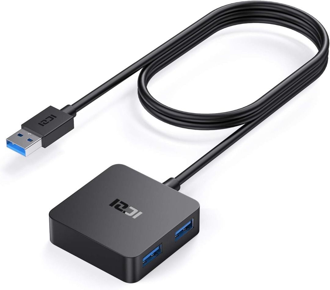 VENTION USB 3.0 Hub, 4 Ports USB Hub Ultra-Slim Data USB Hub 3FT Extended  Cable [Charging Supported], Compatible with MacBook, Laptop, Surface Pro