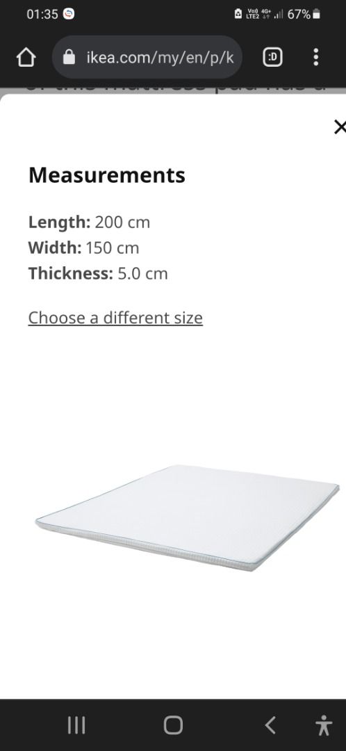 Knapstad mattress sale topper