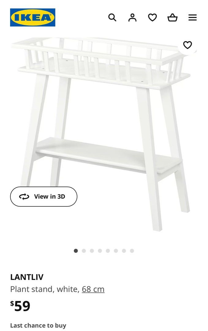 IKEA side table / plant stand, Furniture & Home Living, Outdoor Furniture on Carousell