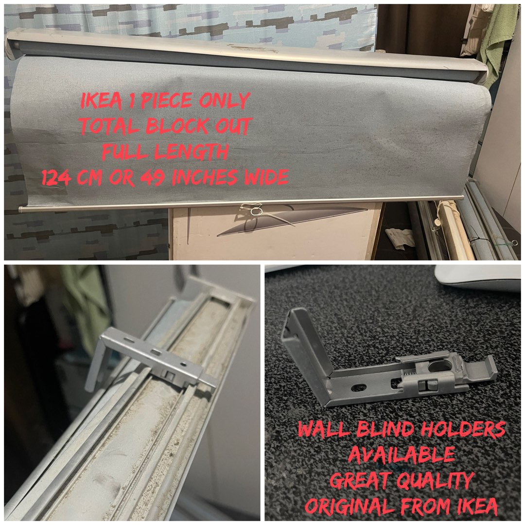 Ikea Window blinds & holders on Carousell