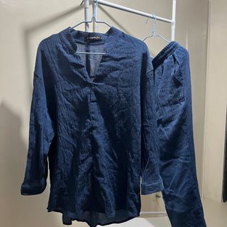 INCERUN Mens 3/4 Sleeve T Shirt Tops & Long Pants Suit Beachwear Casual Outfit Sets (Korean Style)
