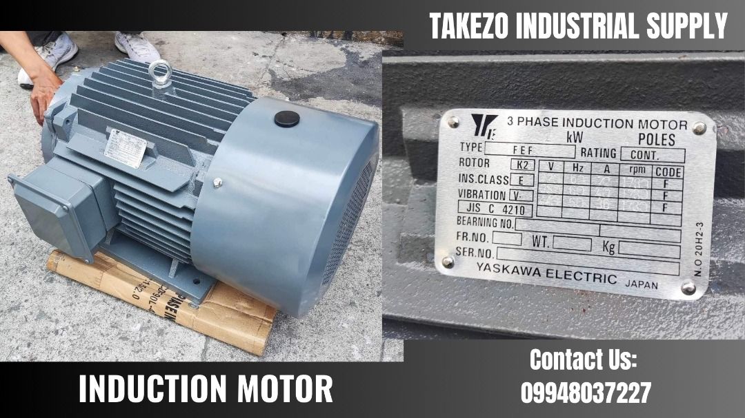 Induction Motor (Category: Construction Tools & Equipment) located in Manila. Submitted by angiedalu10338 (Listing ID 1252384919, Image 1). Description: Induction Motor Specs: 30hp, 4poles Price: 88,000 For faster transaction call txt or viber 09948037227 Look for Shane *PRICE MAY CHANGE WITHOUT PRIOR NOTICE *ITEM IS VAT EXCLUSIVE *SUBJECT FOR AVAILABILITY *PRICE DEPENDS ON THE SIZES.
