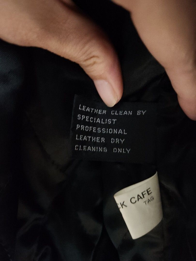 Jacket (Category: Coats, Jackets and Outerwear) located in Singapore. Submitted by captain_mellow (Listing ID 1252417205, Image 6). Description: lightly used hard rock cafe jacket shell is genuine leather please see photo for material combinations.