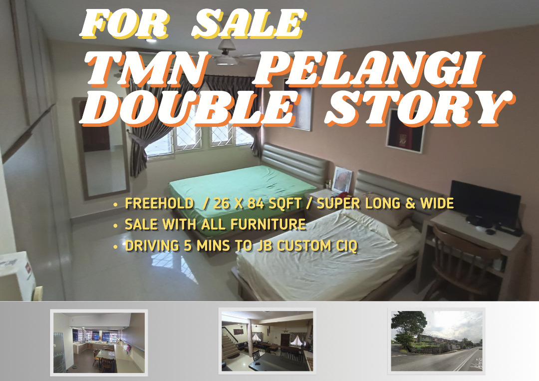 Johor Bharu Tmn Pelangi Double Story/ Sell With Furnitures, Property