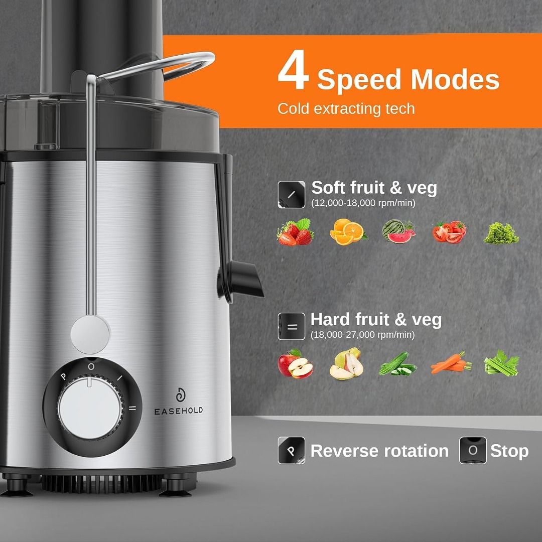 Electric juicer wide mouth fruit & sales vegetable centrifugal juice extractor 2 speed
