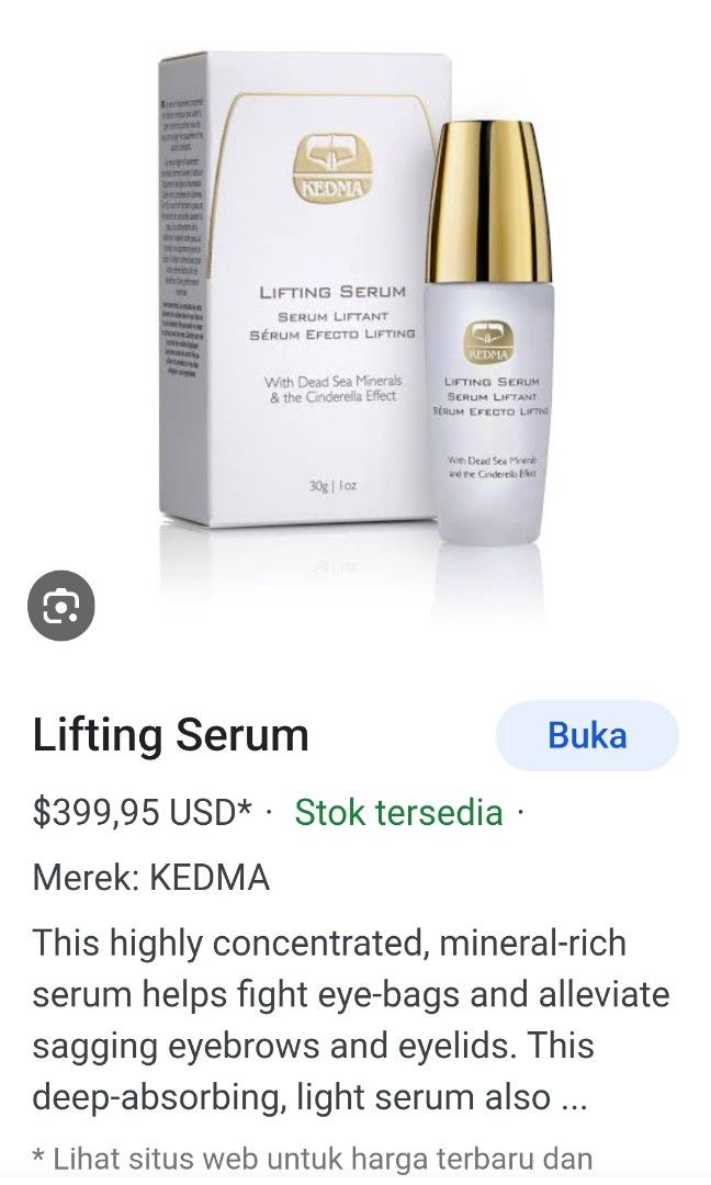 Kedma Eye Serum, Kesehatan & Kecantikan, Rias Wajah di Carousell