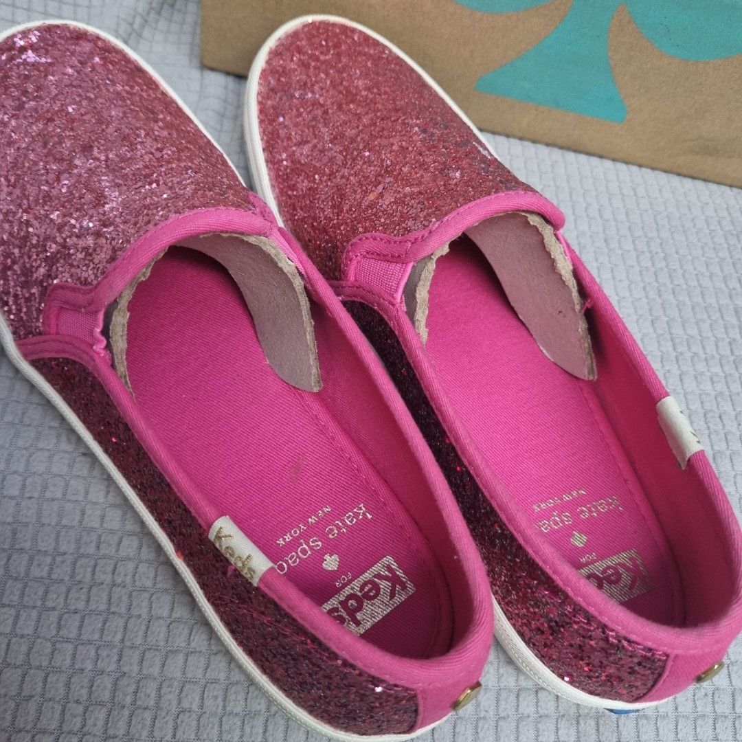 Shop kate spade pink glitter keds 2025