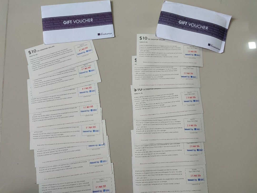 Kinokuniya Vouchers at 10 discount, Tickets & Vouchers, Vouchers on