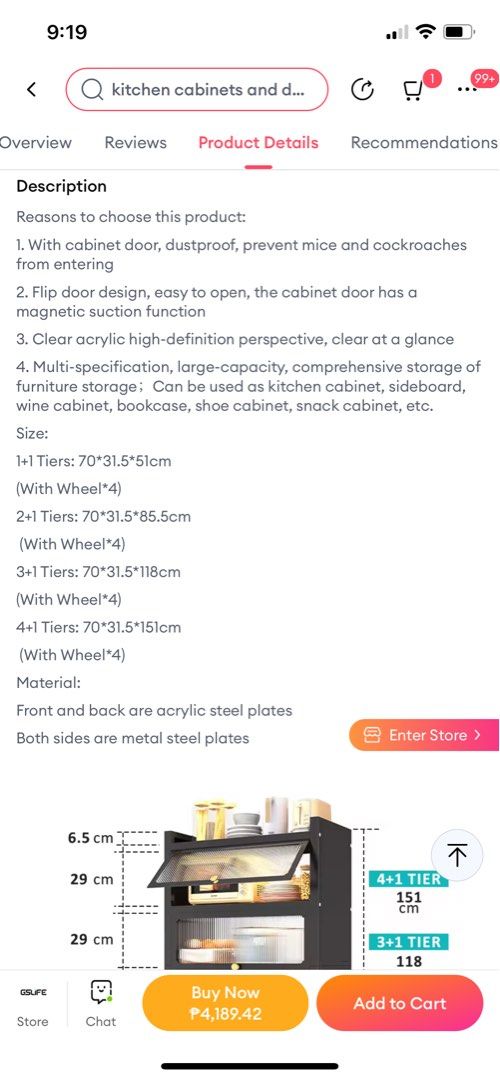 Kitchen Rack 2nd Hand, Furniture & Home Living, Kitchenware & Tableware