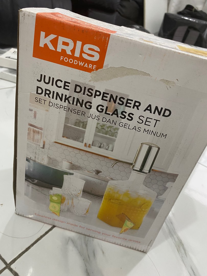 Kris Foodware / Juice Dispenser & Drinking Glass Set, Kitchen