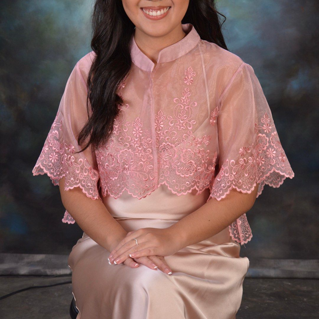 Kultura Pink Filipiniana Embroidered Bolero