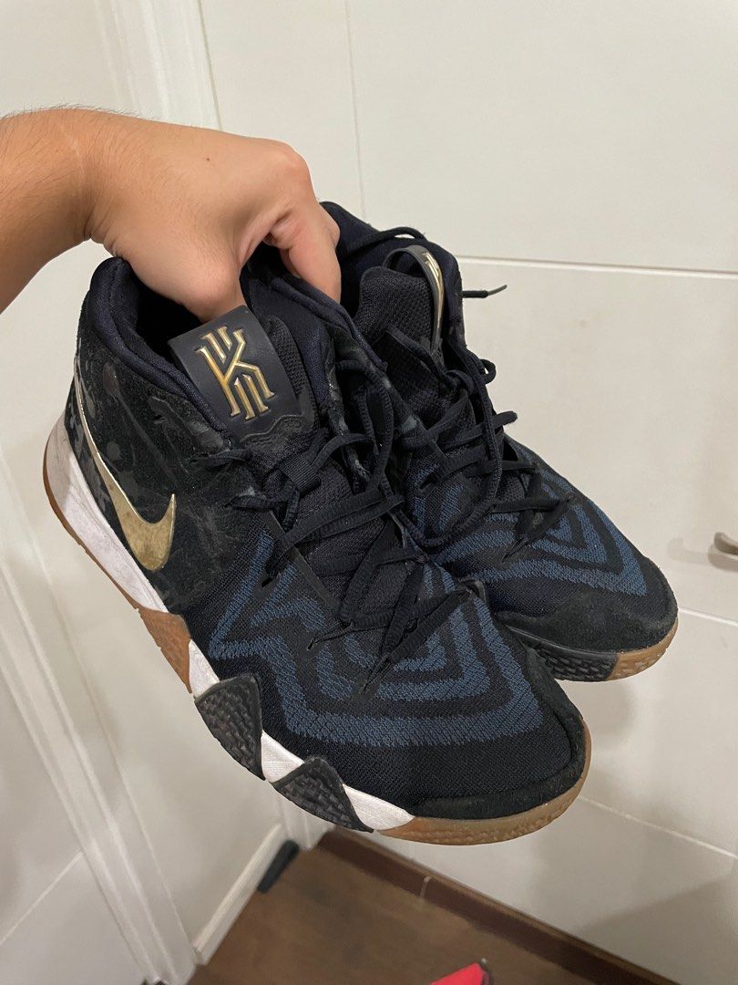 Kyrie 4 Size 11 Gold and Navy Blue Men s Fashion Footwear