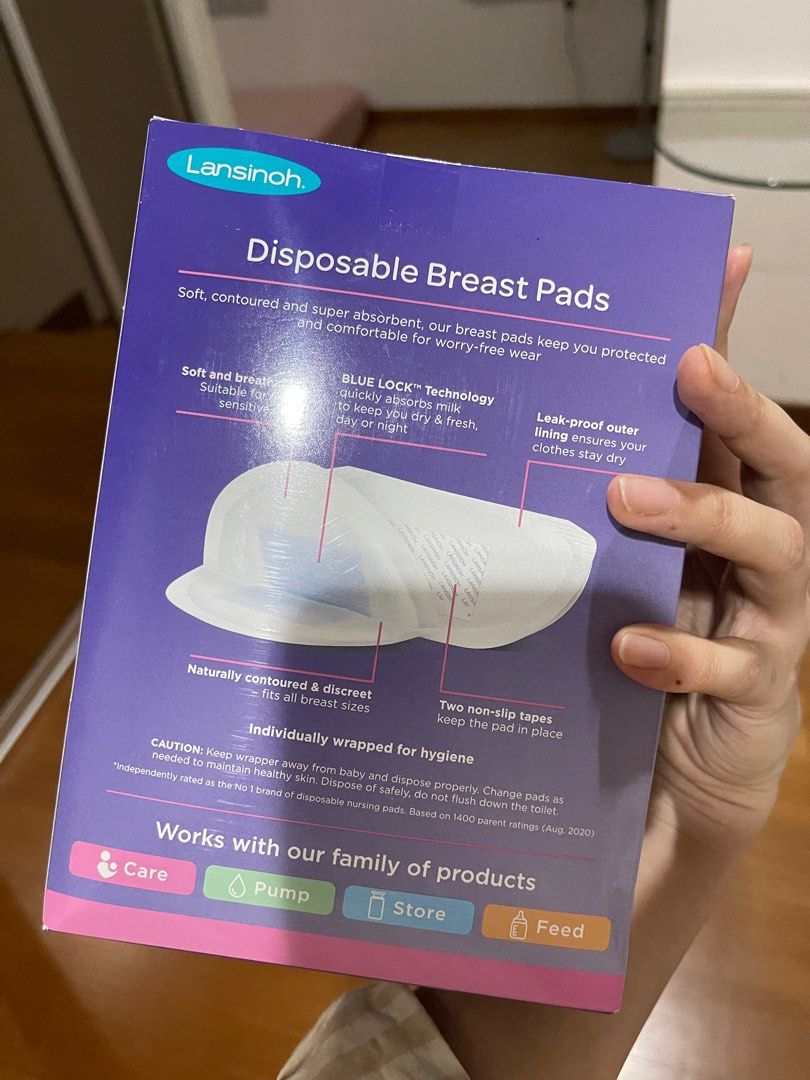 Lansinoh Stay Dry Portable Disposable Lactation Nursing Pads For