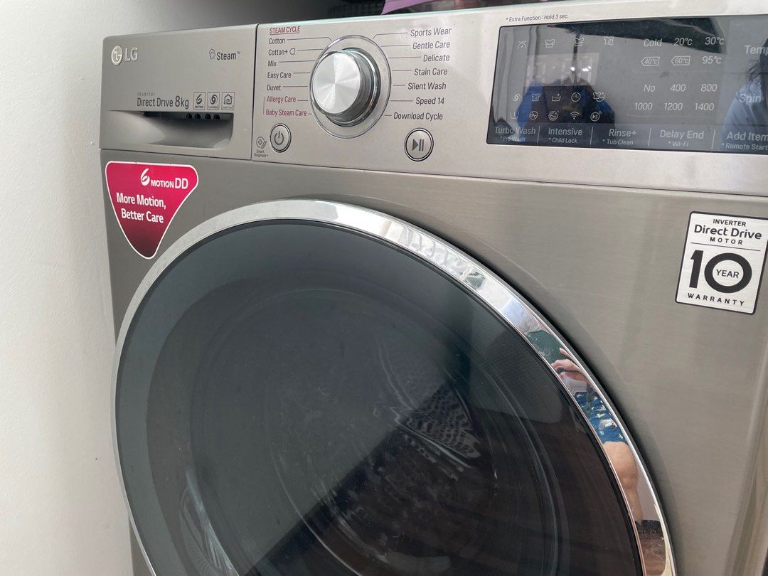 Lowest price! LG 8KG Front Load Smart Washing Machine FC1408S3E, TV