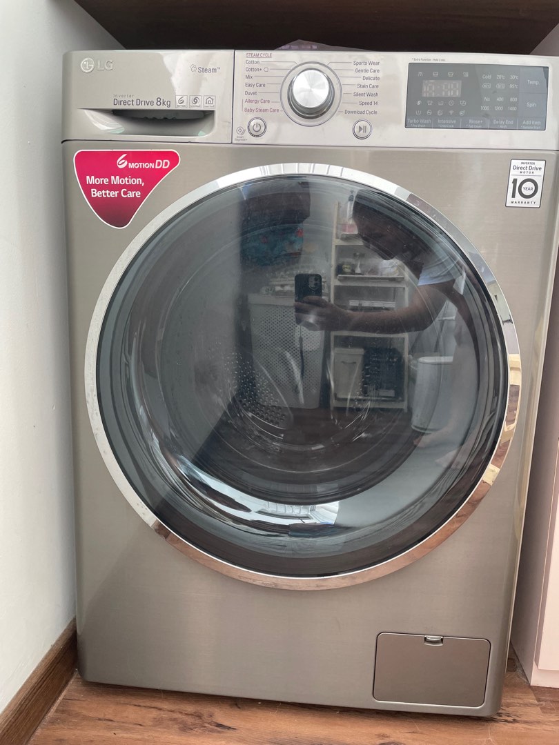 Lowest price! LG 8KG Front Load Smart Washing Machine FC1408S3E, TV