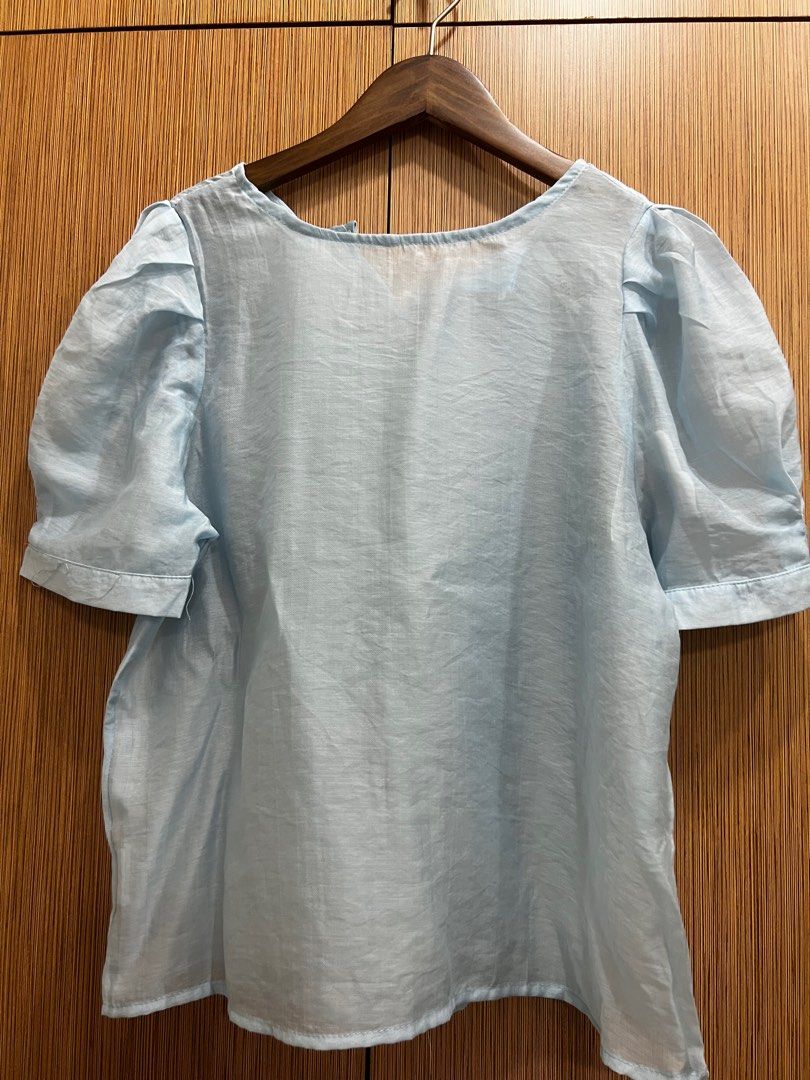 Light blue 2024 sheer top