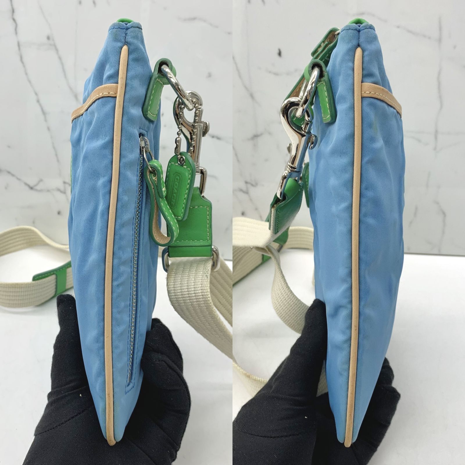 LONG CHAMP BLUE NYLON 5006 SLING SHOULDER BAG 237025991 WE Luxury