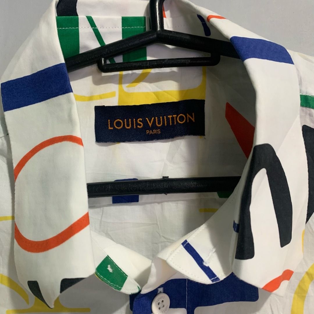 Louis Vuitton Louis Vuitton Electric Letters Logo All Over Button Shirt
