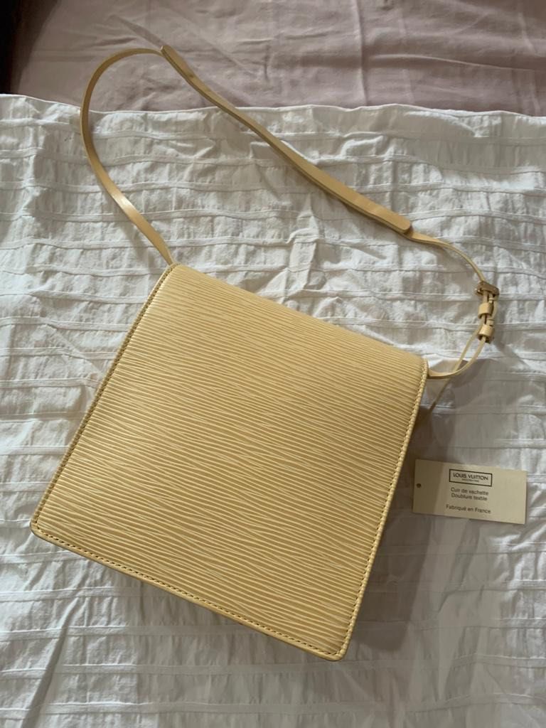 Louis Vuitton Leather Crossbody Bag Yellow